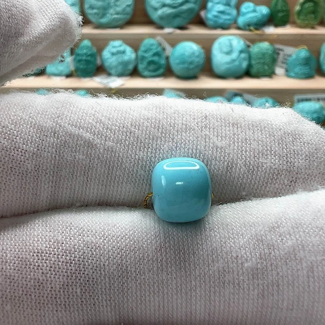 未镶嵌绿松石老型珠 8.3x7.4mm