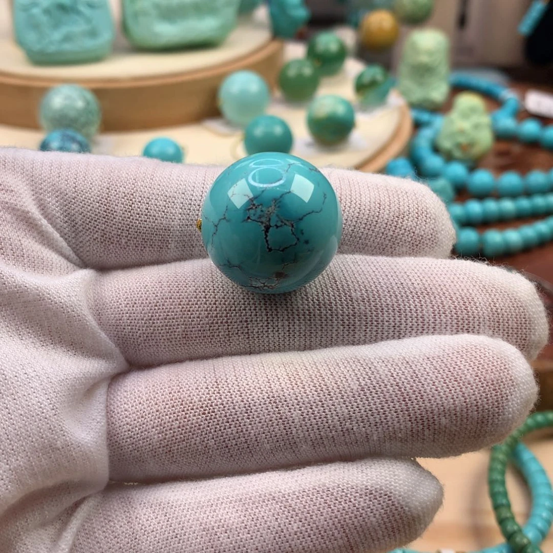 绿松石未镶嵌珠宝奇石21mm