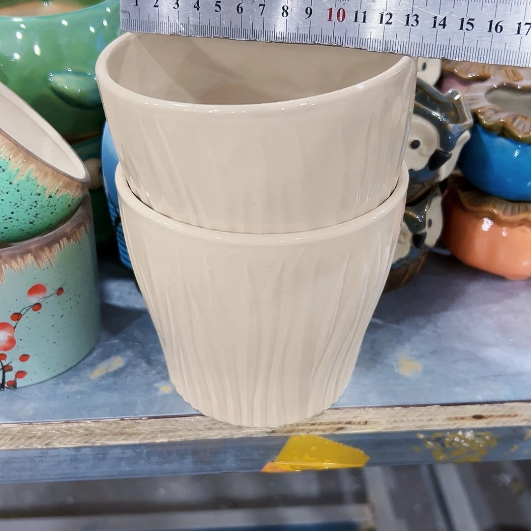 有孔，外贸尾单陶瓷花盆凑单10米包邮