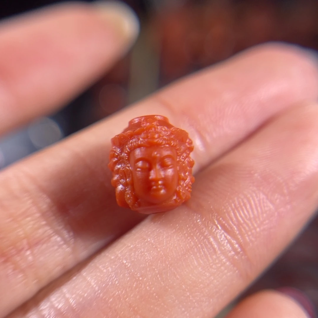南红玛瑙未镶嵌三圣10.5*9.5mm