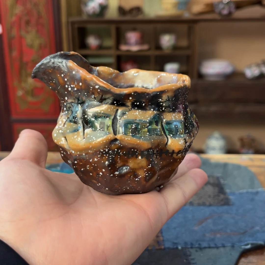 柴烧手工手绘陶瓷
