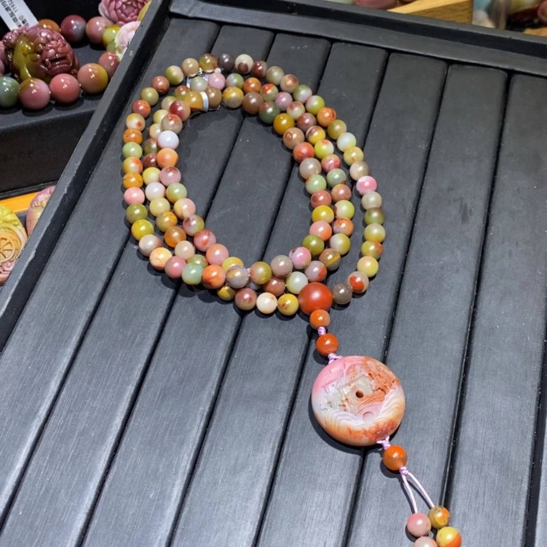 【闪购商品】未镶嵌手链玛瑙/玉髓盐源玛瑙。磨砂8m108颗