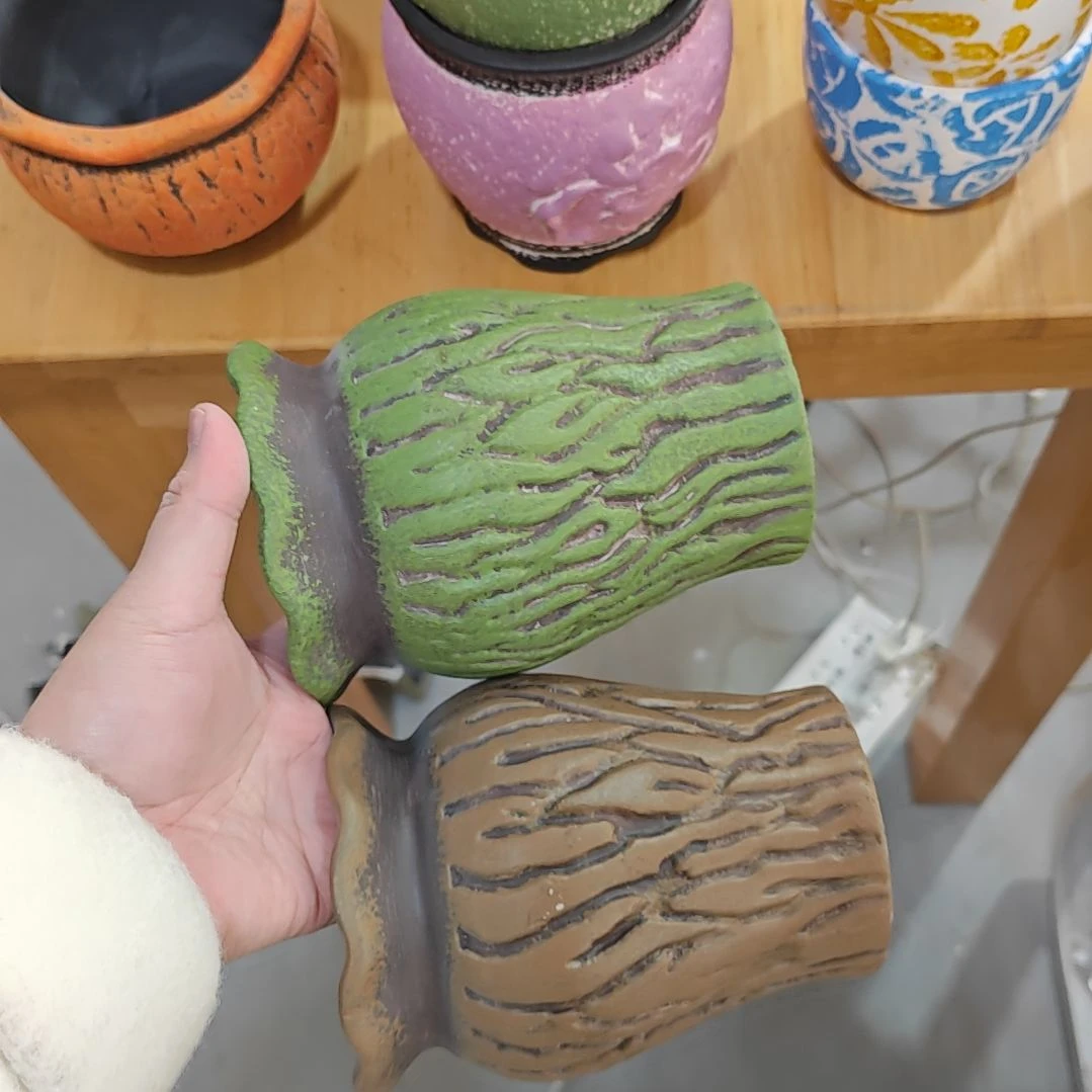 红陶吸水透气的白陶花盆凑满12发货