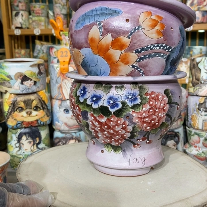 红陶景德镇艺术手绘作品