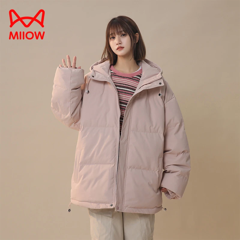MIIOW CLASSIC/猫人经典连帽棉衣保暖加厚百搭收口袖棉服情侣款