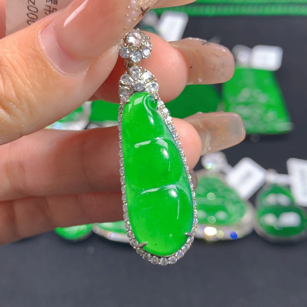 翡翠颈饰银S925镶嵌11111111111