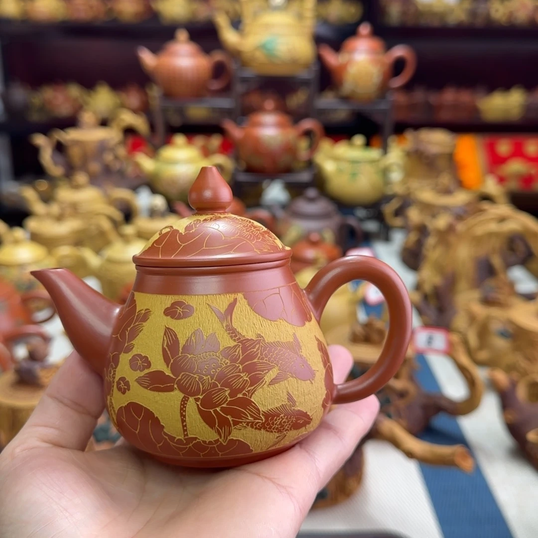 茶壶段泥小***园年年有余