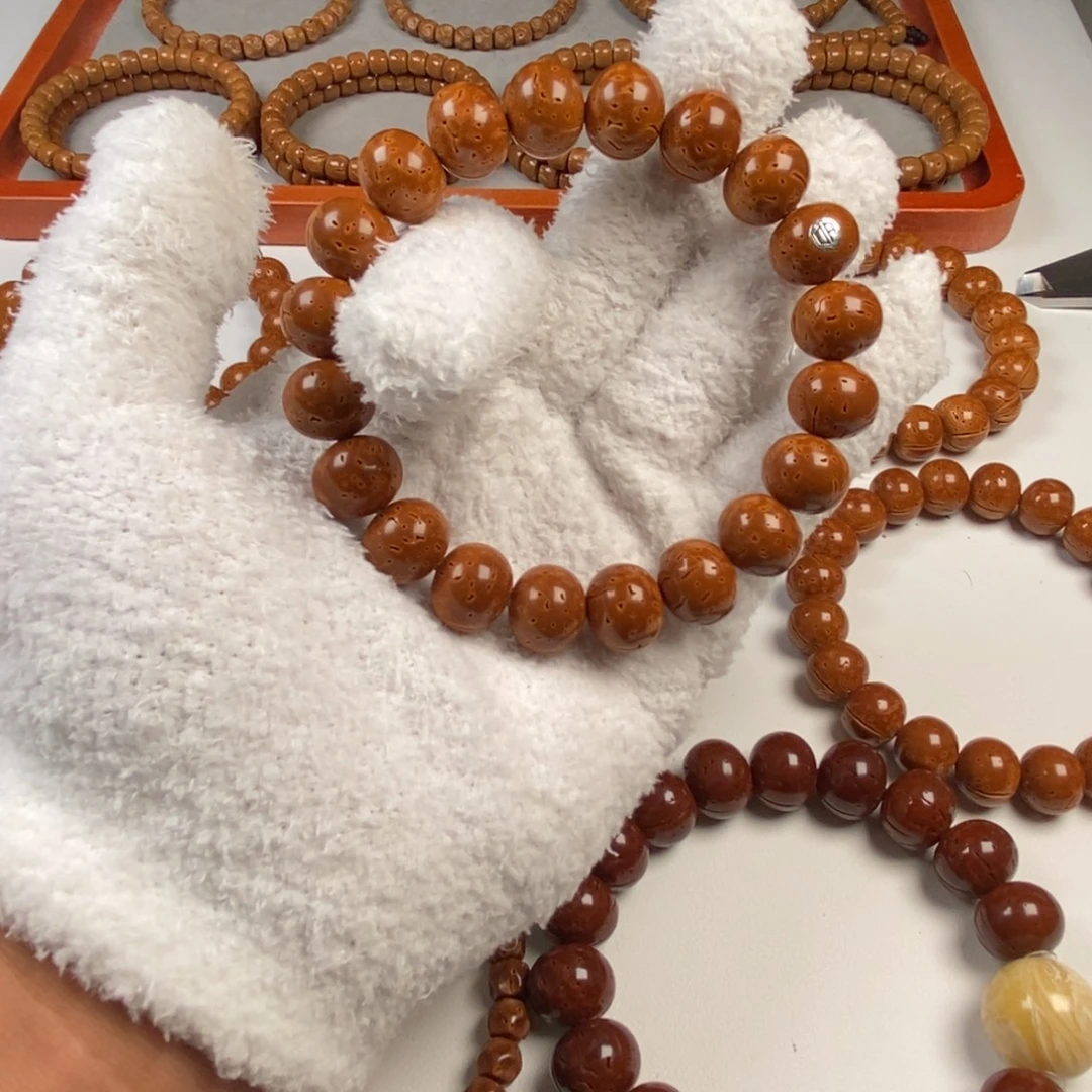 小***儿桃核手串1.4银标11111111