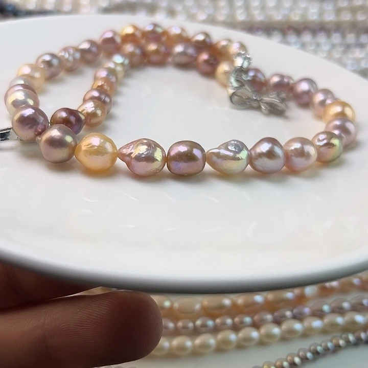 淡水珍珠颈饰未镶嵌糖果皱巴10-11mm
