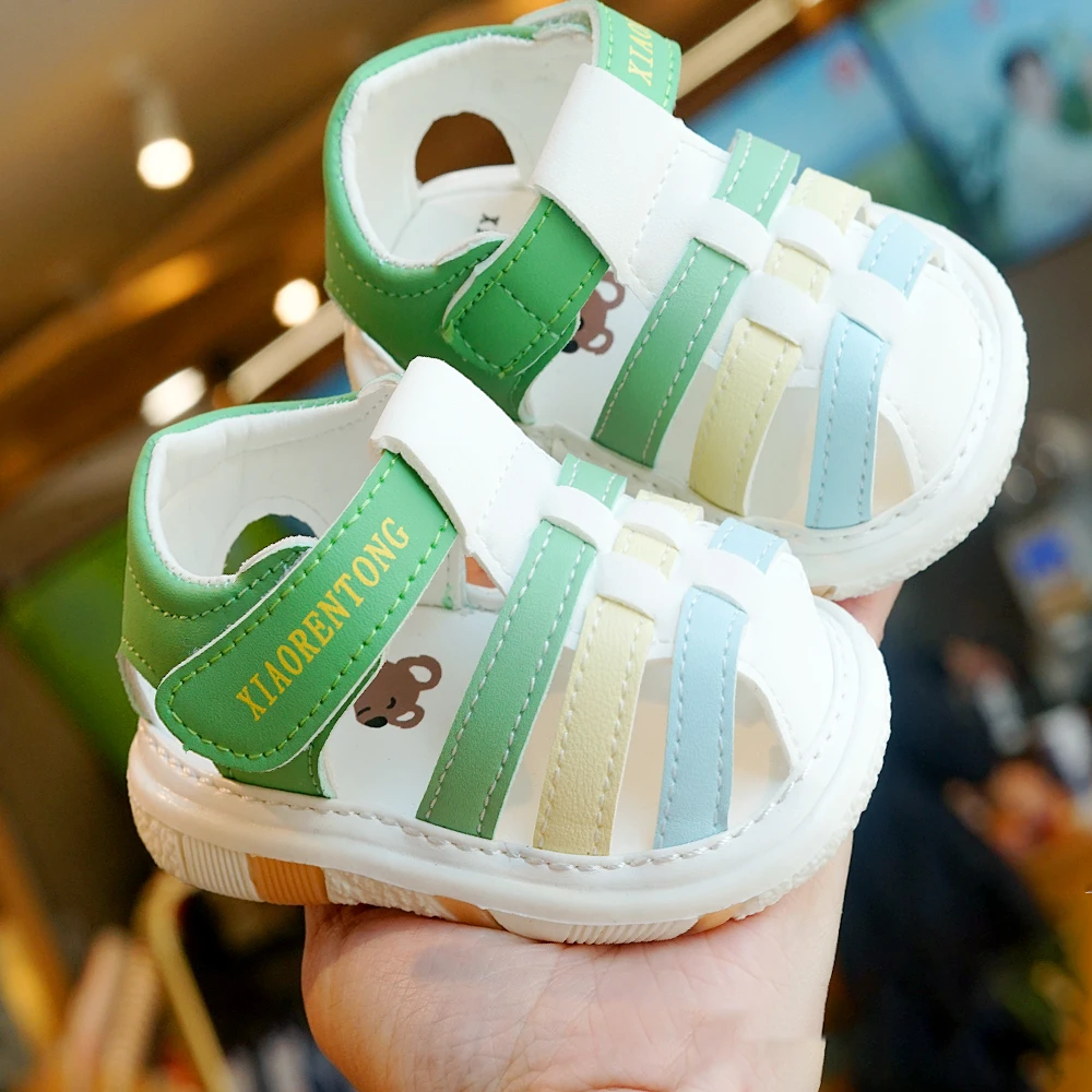 学步鞋夏季新款凉鞋初学者宝宝鞋子1-2岁婴儿鞋子软底防滑叫叫鞋