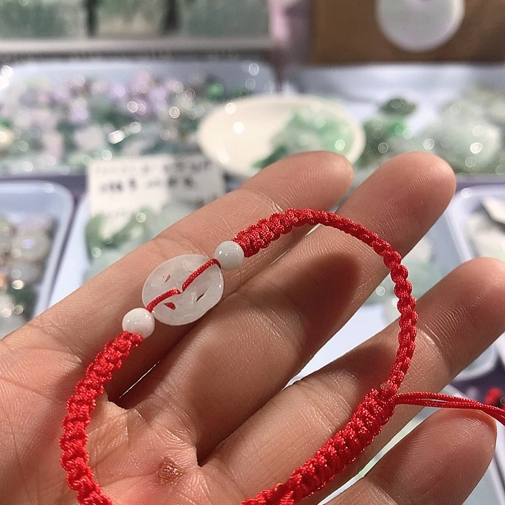 翡翠未镶嵌吊坠(不含链)手绳