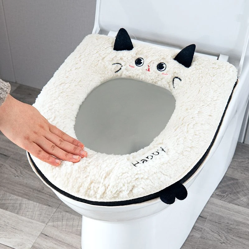 马桶垫冬季新款加厚家用厕所大号坐便圈套防水四季通用拉链款L