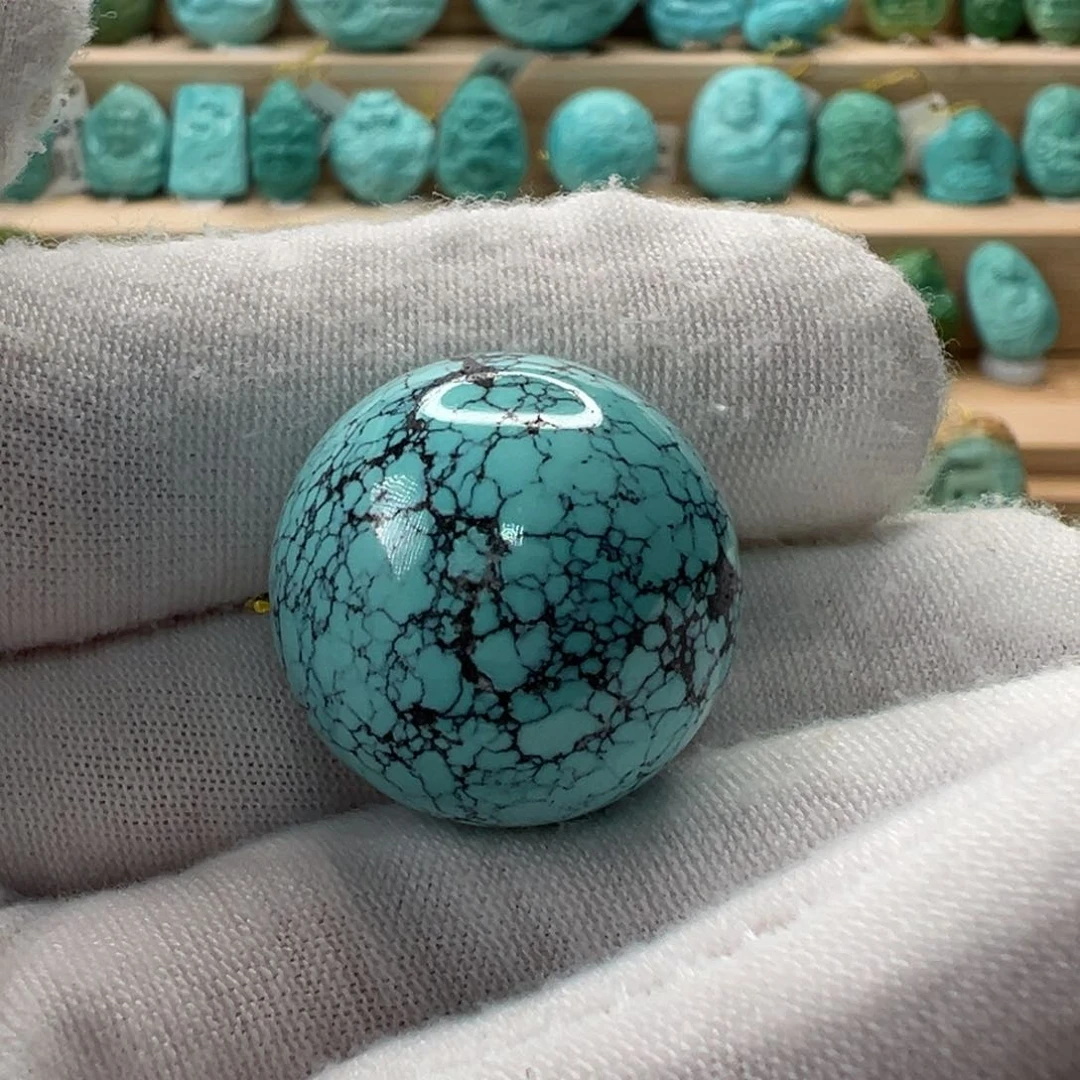 未镶嵌绿松石圆珠21.2mm