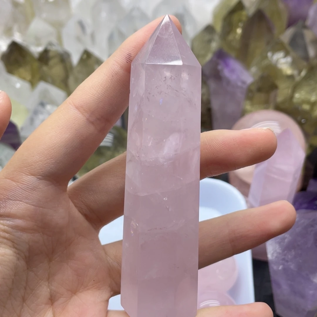 44未镶嵌水晶用****8粉水晶柱