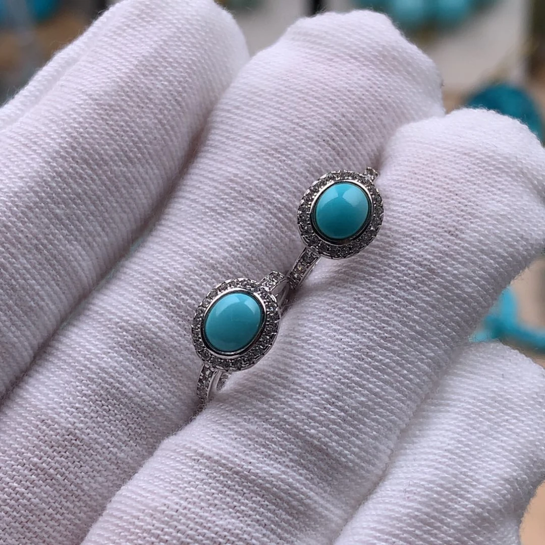 绿松石银S925镶嵌珠宝奇石