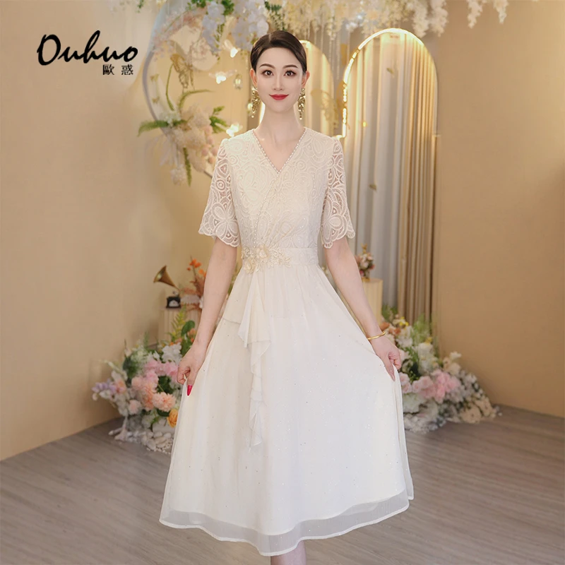 现货【汞银之泪】2025年夏季新款仙气设计师显瘦连衣裙OHDRI04077