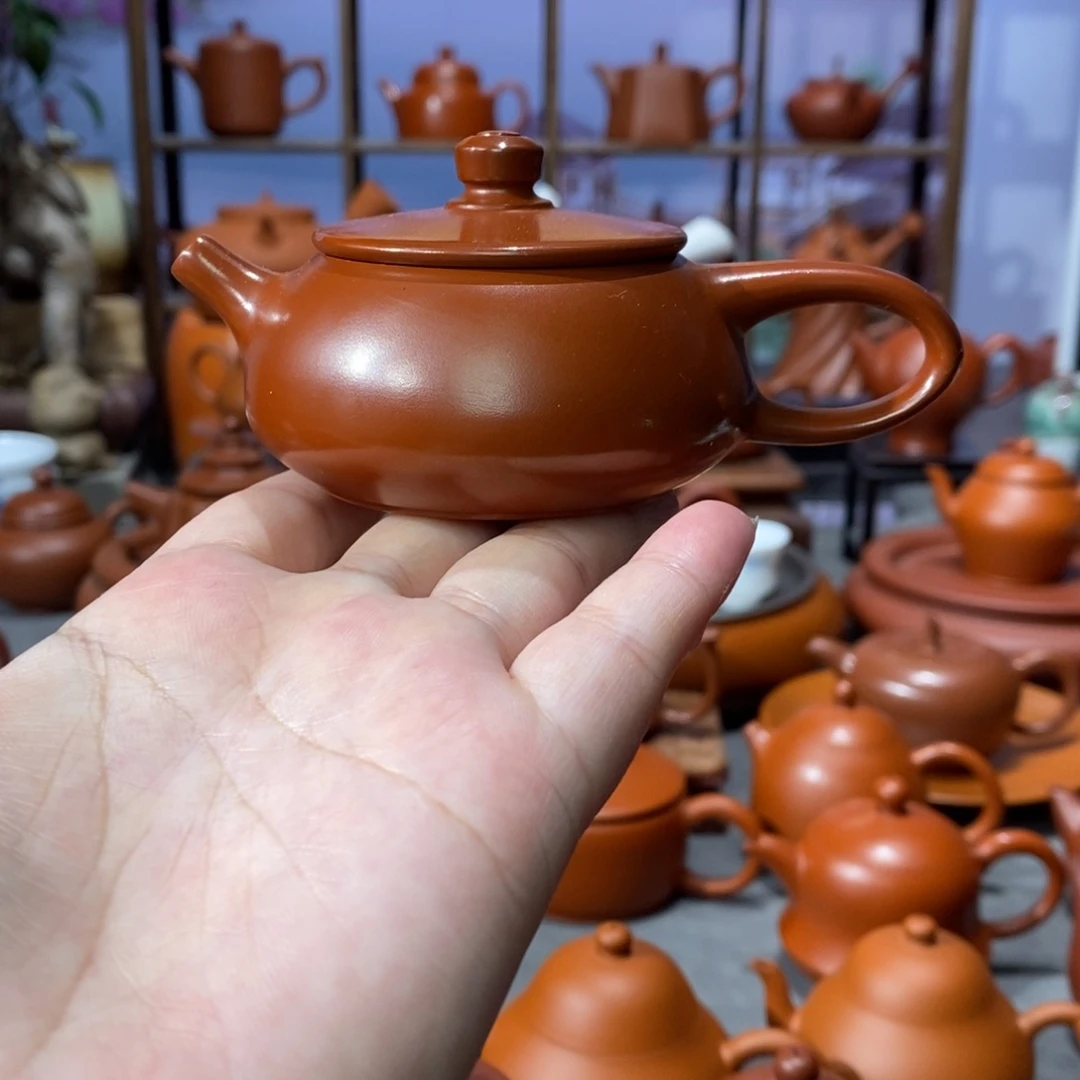 紫砂茶壶吴嘉麒朱泥石瓢壶95cc