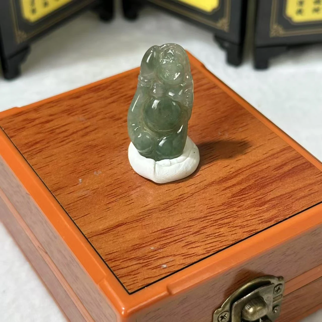 2158-天然翡翠-满色逍遥佛