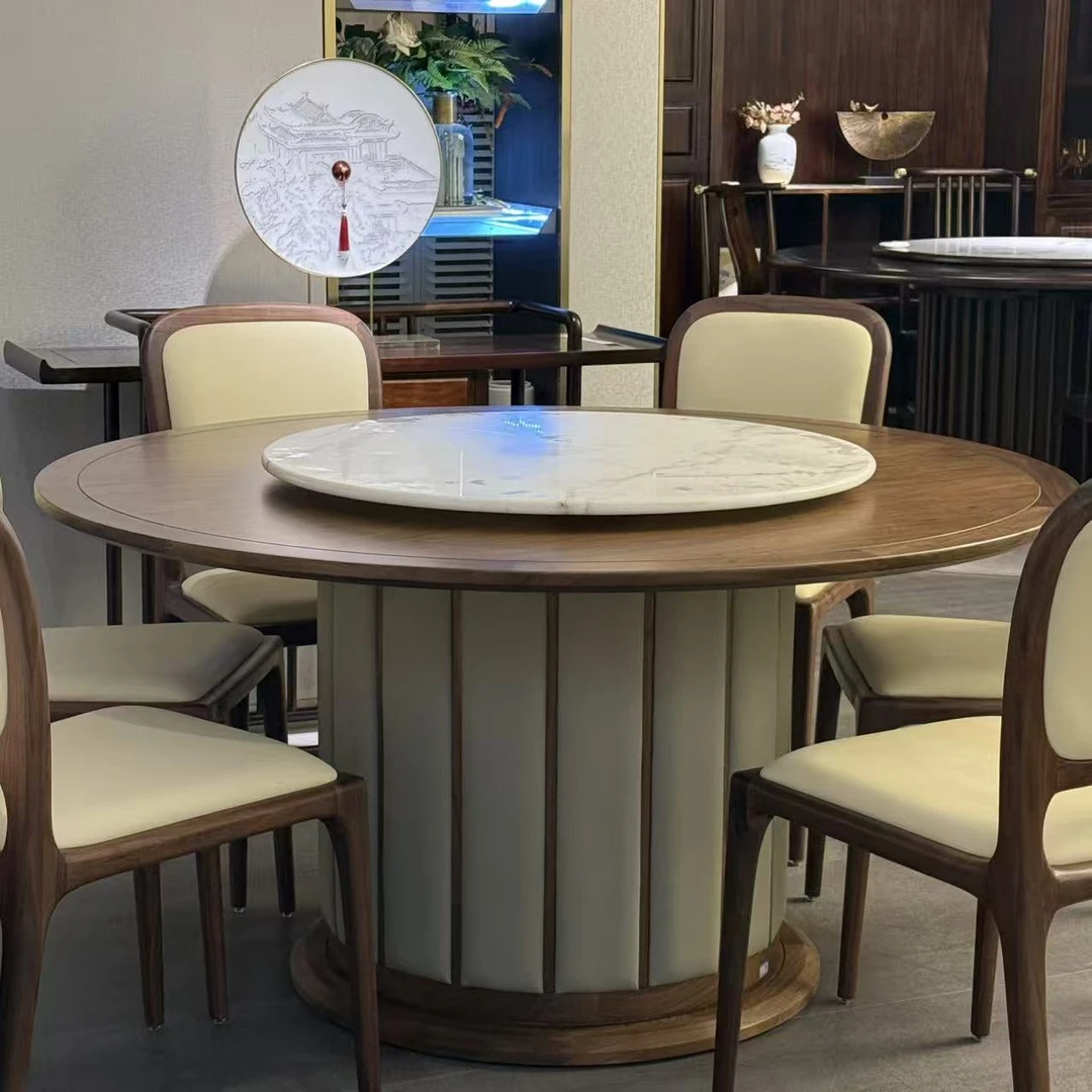 【北美黑胡桃】13602圆餐台"1500*760一桌配六椅