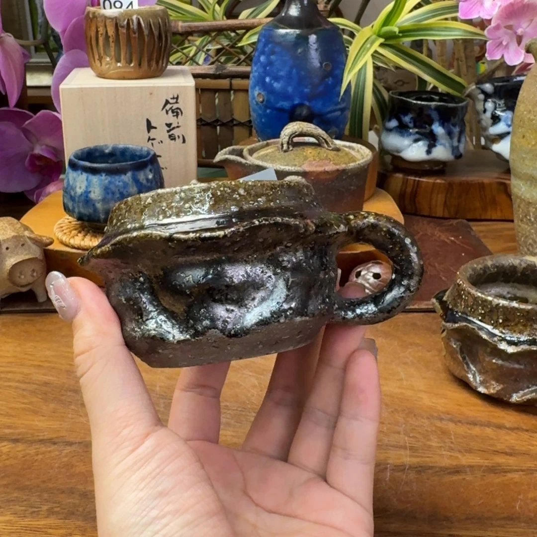 一***弛藤原章备前烧引出黒马克杯福利一口价