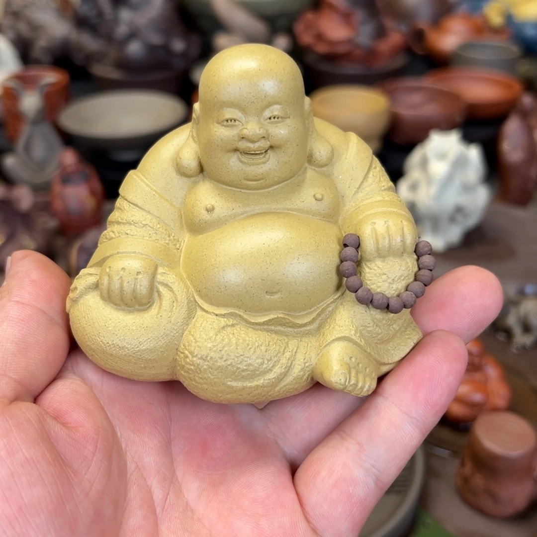 紫砂茶宠紫砂弥勒