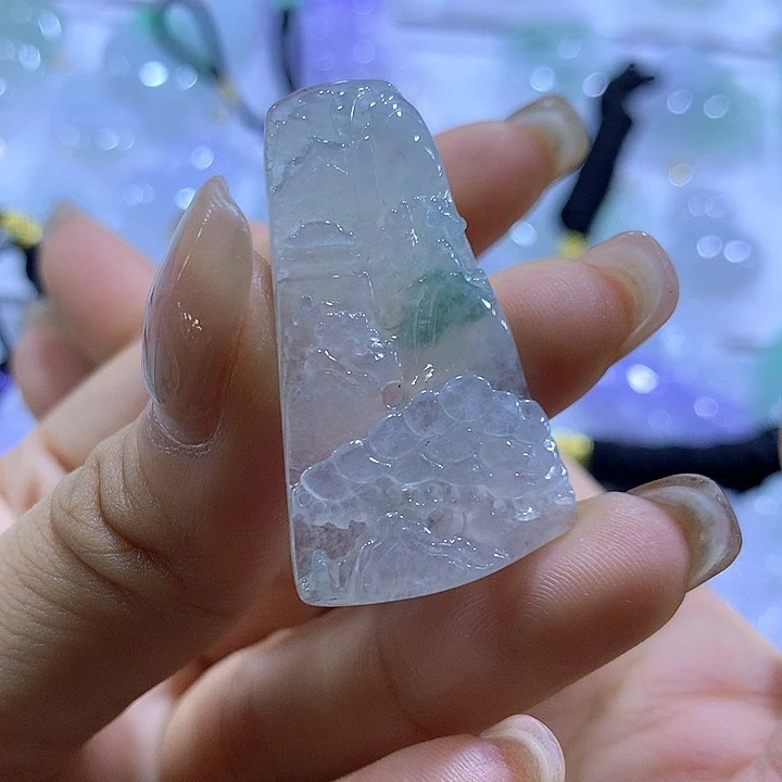 翡翠未镶嵌颈饰天然翡翠A货吊坠