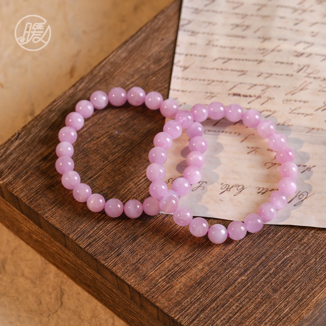 单圈紫锂辉手串8mm素圈手链F4926多样性发一