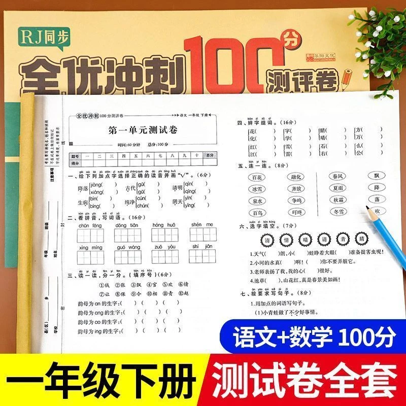 2025一年级下册试卷人教版语文和数学重点难点真题卷测试卷全套