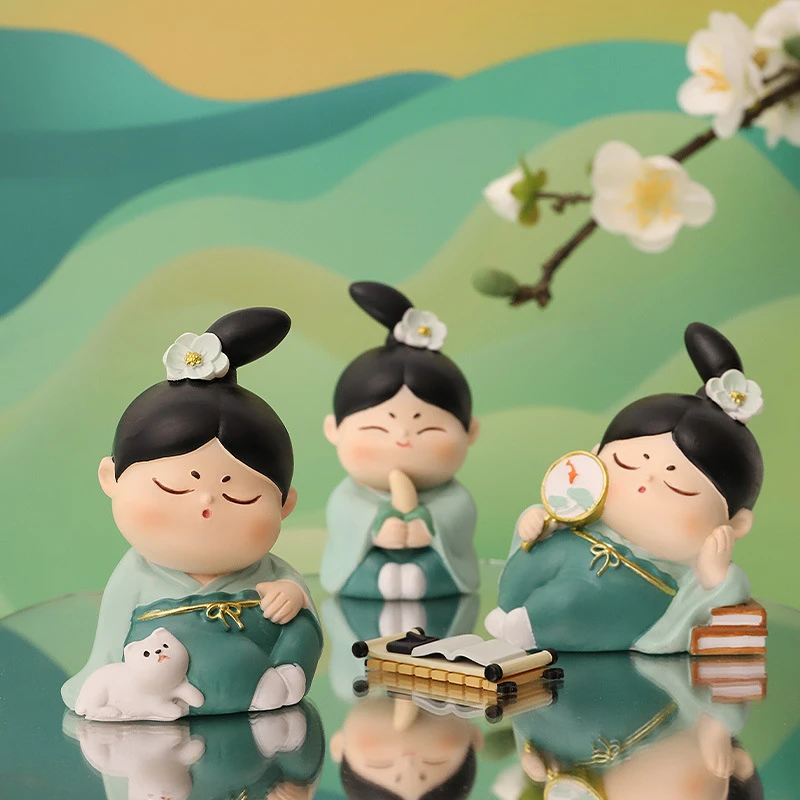 古风文创只此青绿树脂小摆件旅游家居仕女桌面装饰摆件伴手礼礼品