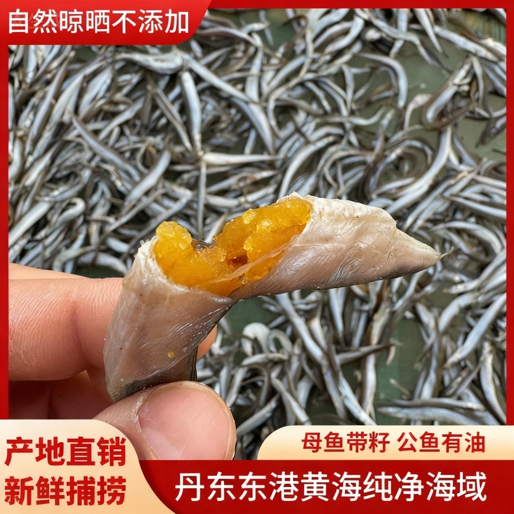 黄海银鱼干、半干、公母混搭、咸淡适中【介意公母比例和干度勿拍】