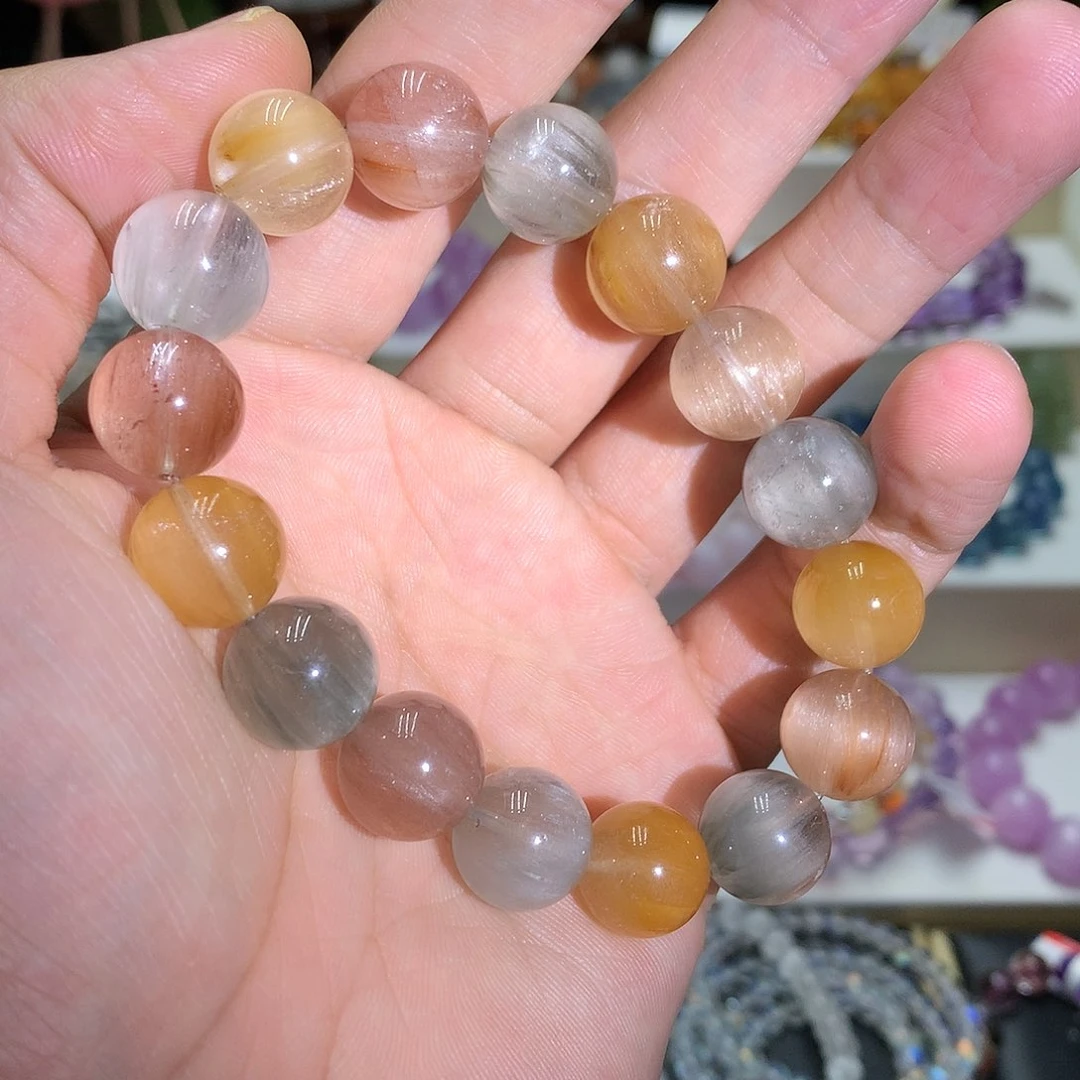 水晶手链未镶嵌兔毛13.6