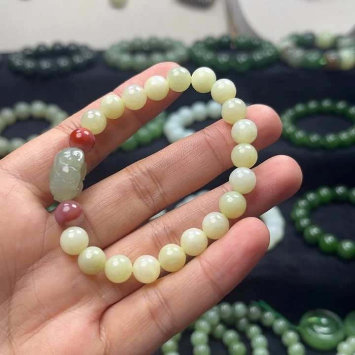 和田玉未镶嵌手链卡8