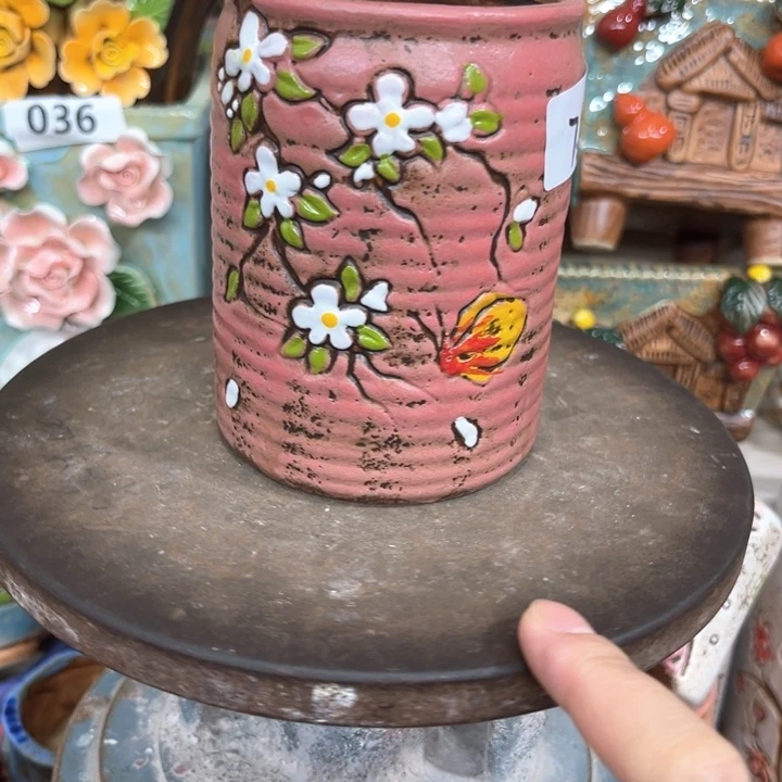 紫砂花盆粗陶材质多肉花盆