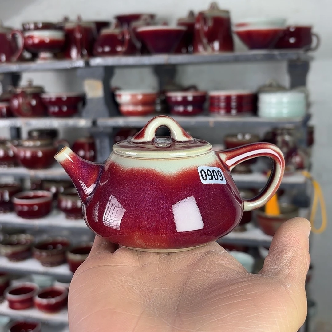 0909钧瓷原矿釉茶壶