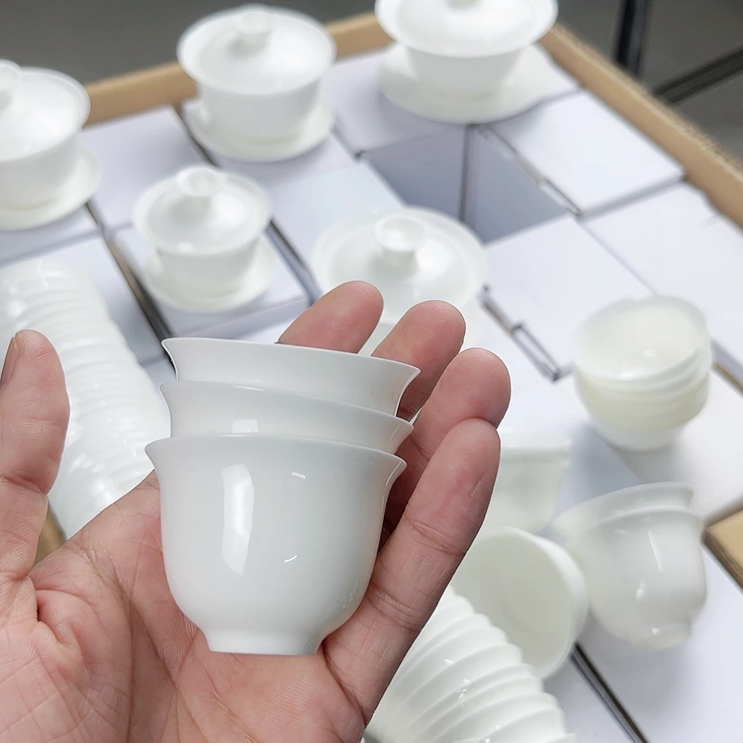 【闪购商品】3美人杯骨瓷杯子超薄胎
