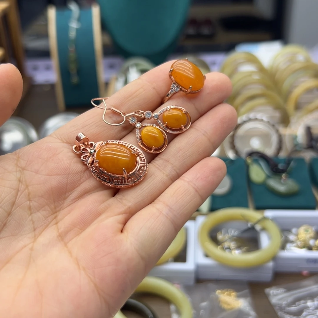 未镶嵌颈饰蜜蜡1451套装