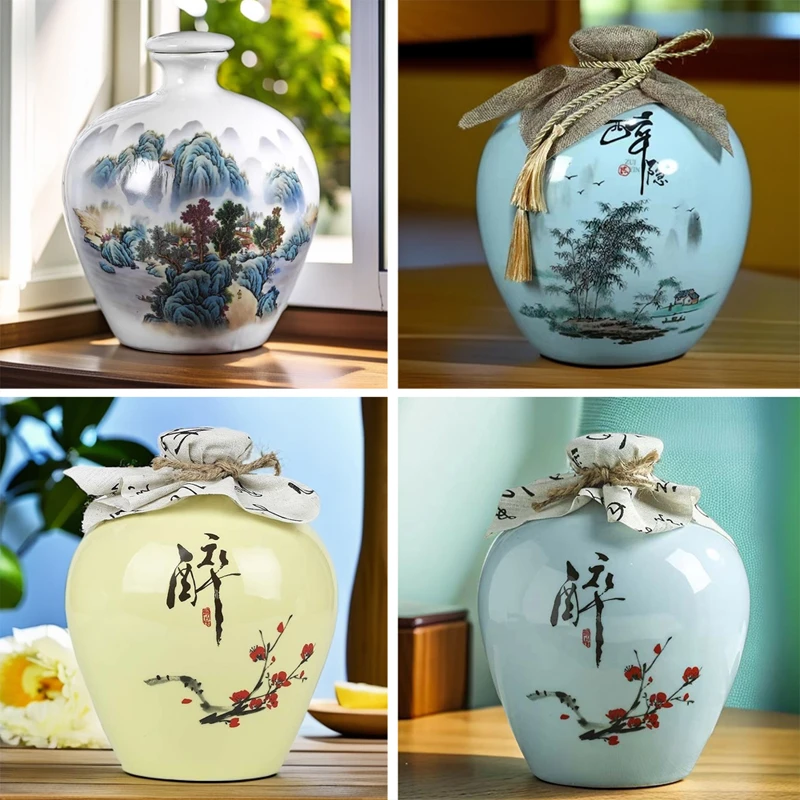 景德镇陶瓷酒瓶10斤装家用有盖密封酒壶空酒坛子存酒专用酒壶酒罐