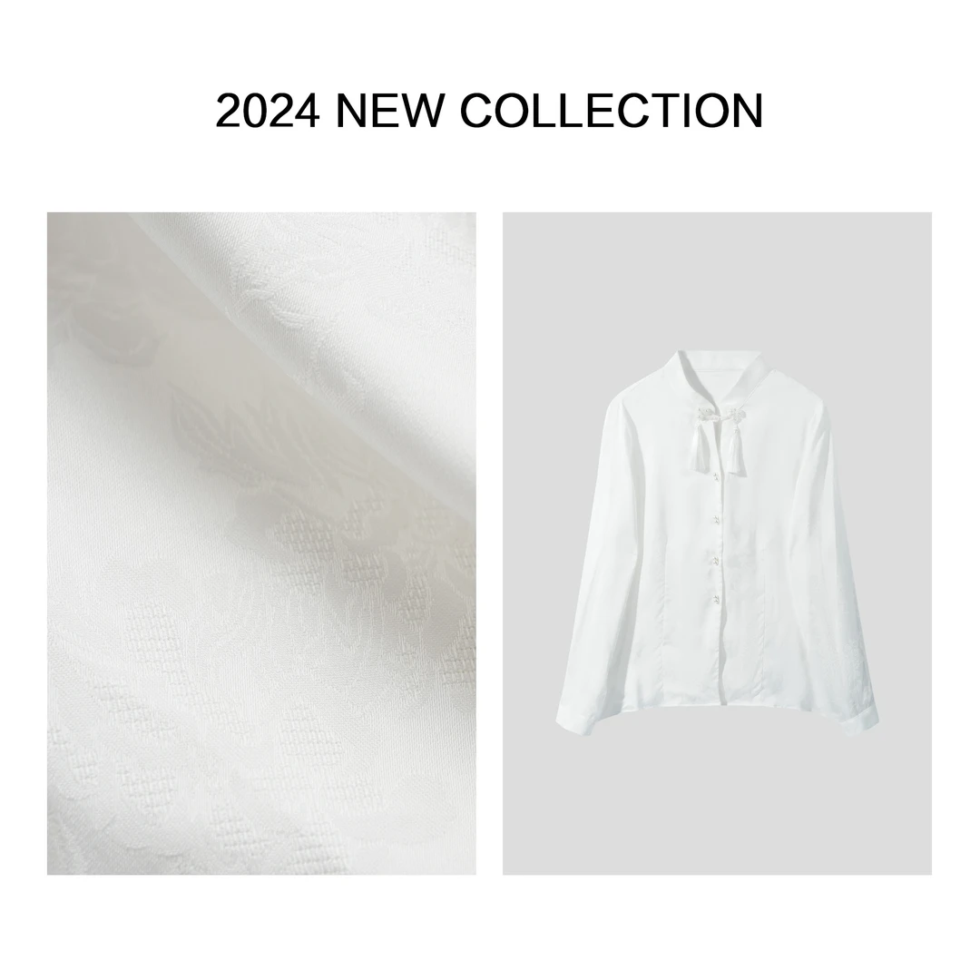 【小依专享】C1F18008B 时尚国风秋季女士衬衫-8008