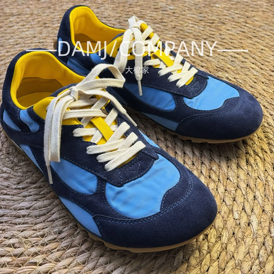 【悠拖】DAMJ大棉家夏季新款丑萌歪头真皮拼色德训B家同款女鞋