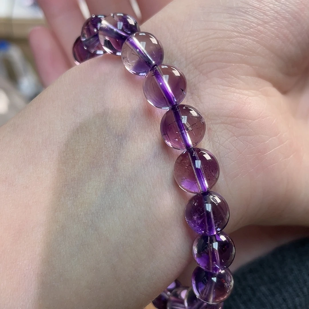 手链水晶未镶嵌紫超七手串zc467 185号