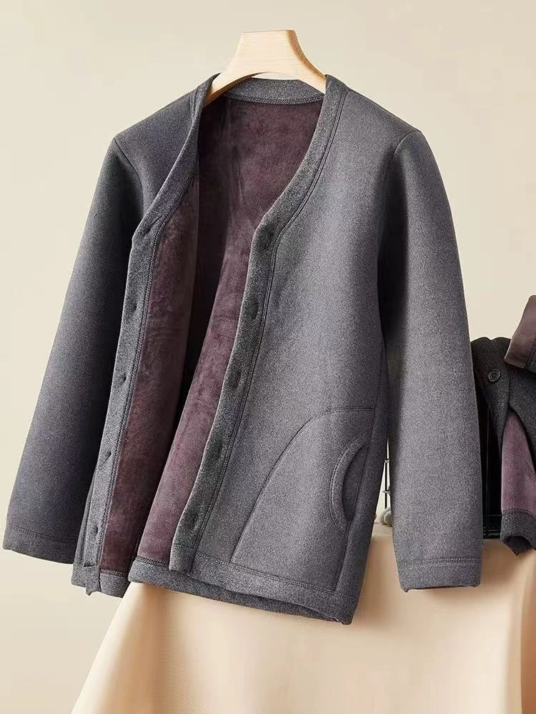 小亚推荐 中老年棉衣男士加绒加厚爸爸冬装小棉袄