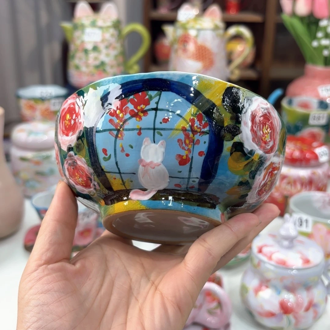 景德镇手绘高温釉下彩陶瓷茶具