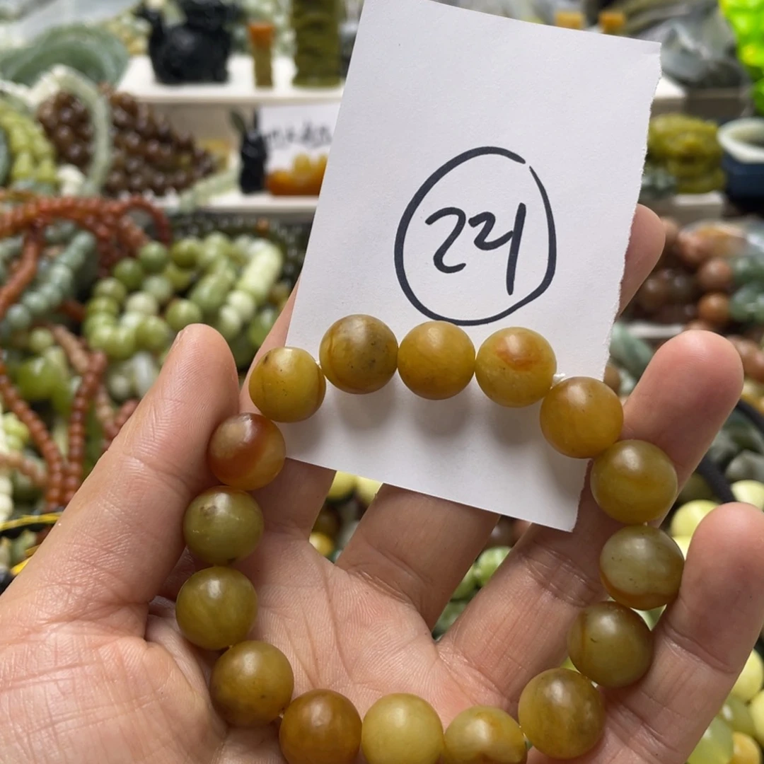 蛇纹石玉手链未镶嵌