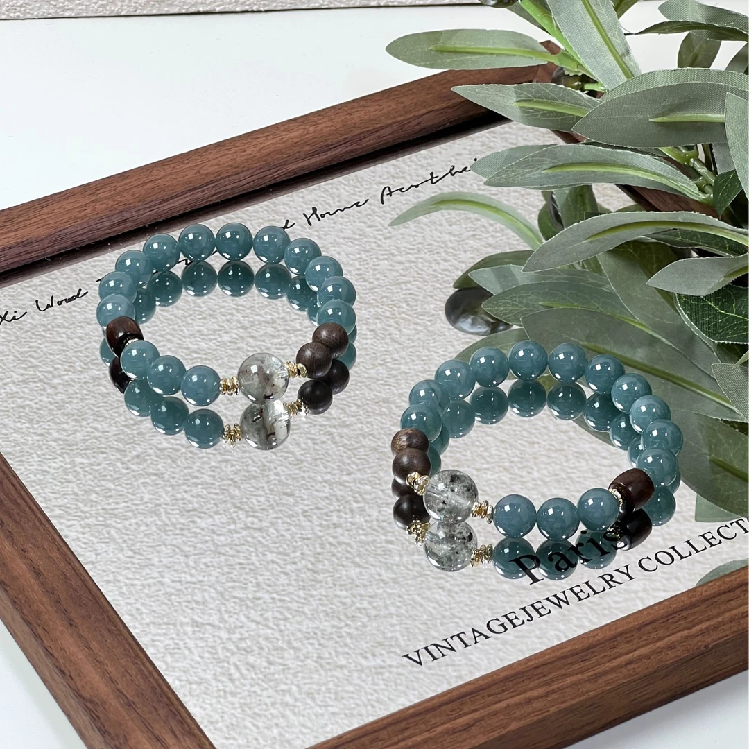 〖见山〗翡翠绿幽灵手链多样性发一LL2940