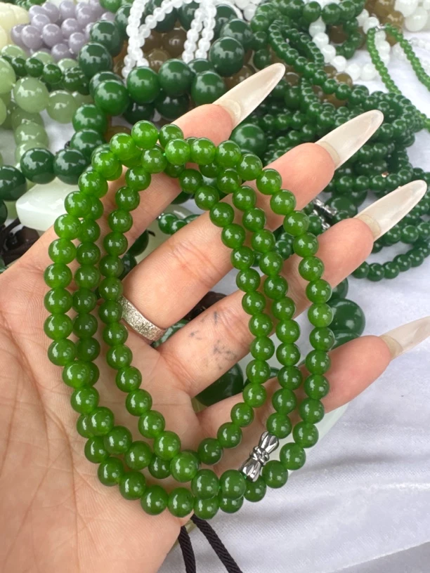 高端精品冰阳绿挂链 卡6 108粒