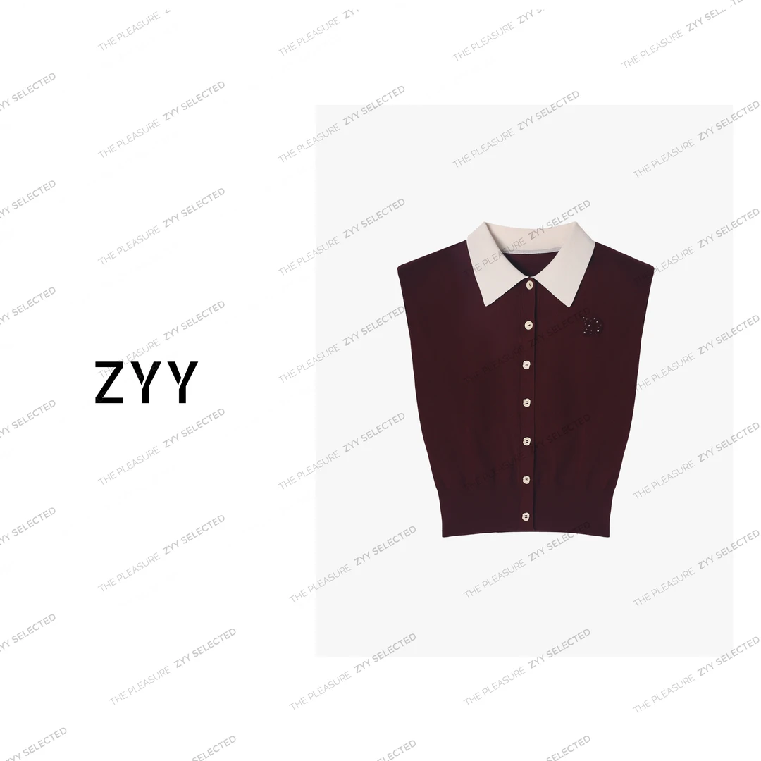 ZYY【旧时织语】2025S/S新品轻薄T恤显瘦POLO领针织衫X25XMZZS01234