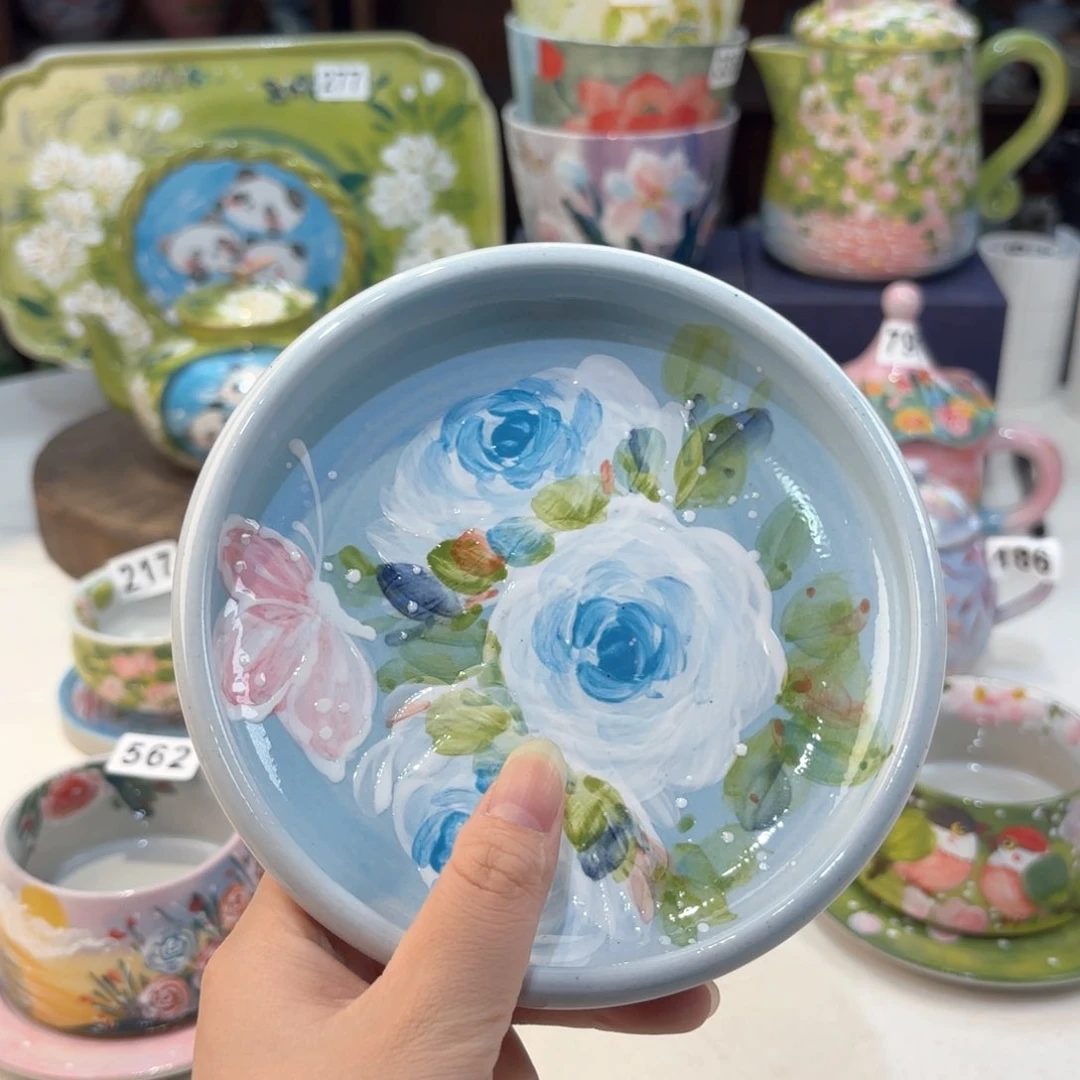 景德镇手绘高温釉下彩陶瓷茶具