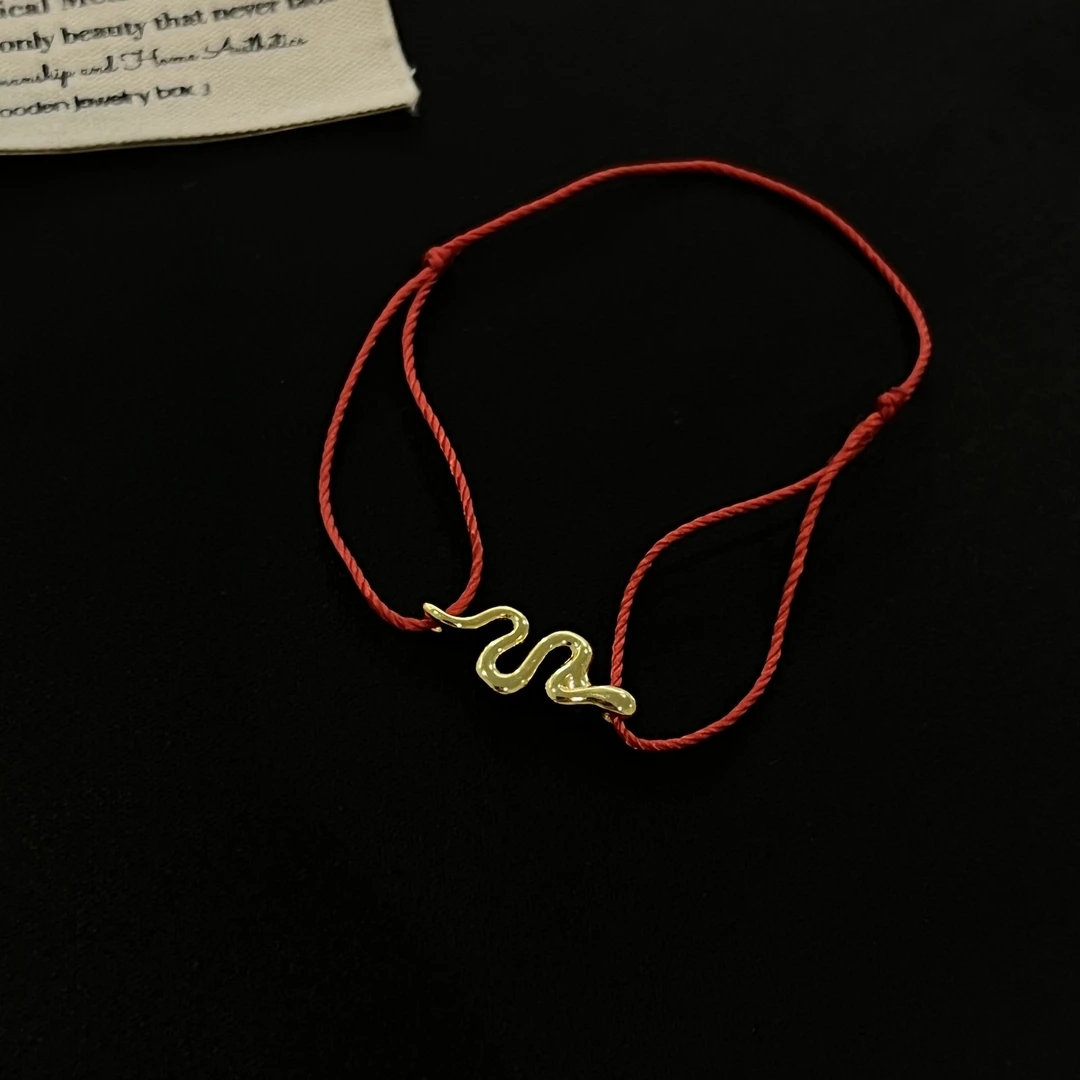 铜合金手链 蛇年本命年bi戴灵蛇红绳手链863