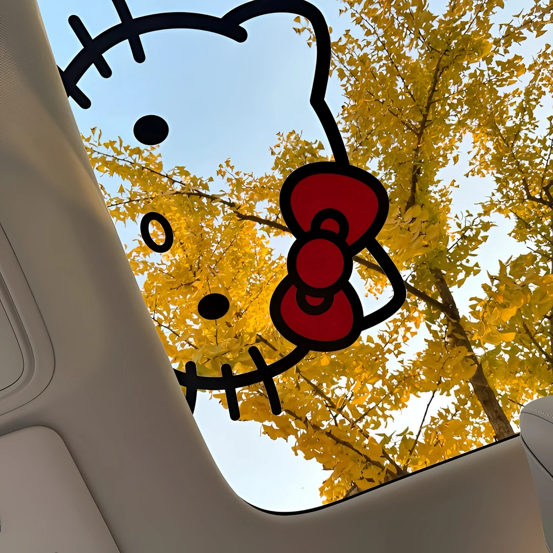 【9·9包邮】凯蒂猫天窗贴纸可爱防水防晒可遮挡画痕用于车身尾车贴