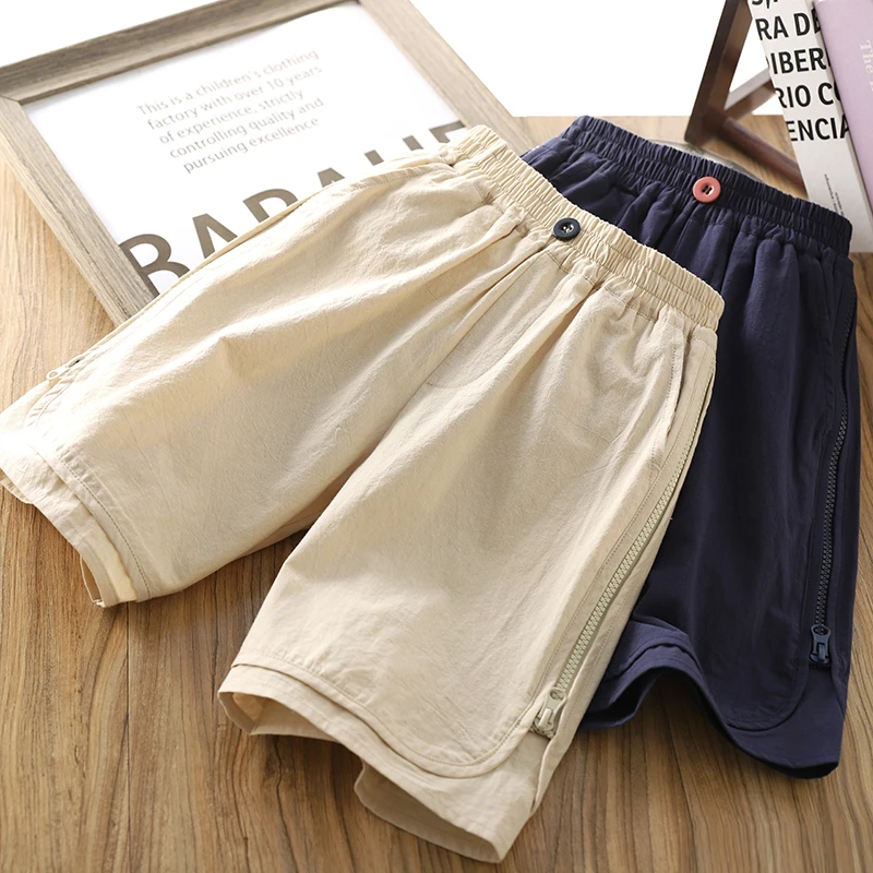男童短裤夏装2025新款儿童轻薄透气纯棉五分裤中裤宽松帅气沙滩裤